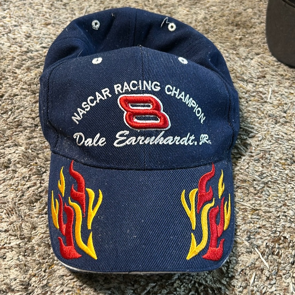 Dale Earnhardt Nascar Racing Champion #3 Strapback Hat, Flames Broken Bill